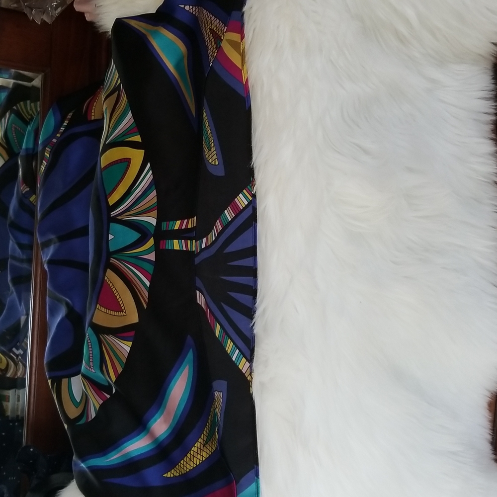 Nicole Miller blouse Vibrant Colors.Sz.L - Picture 8 of 15